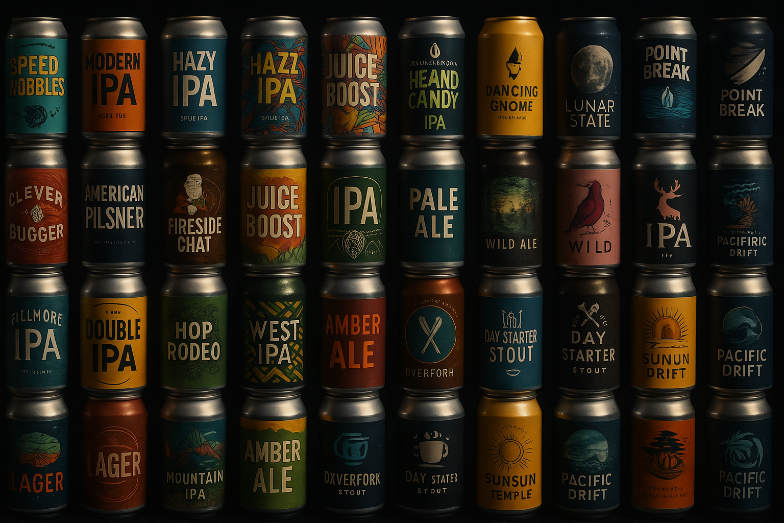 muro di birra tante lattine